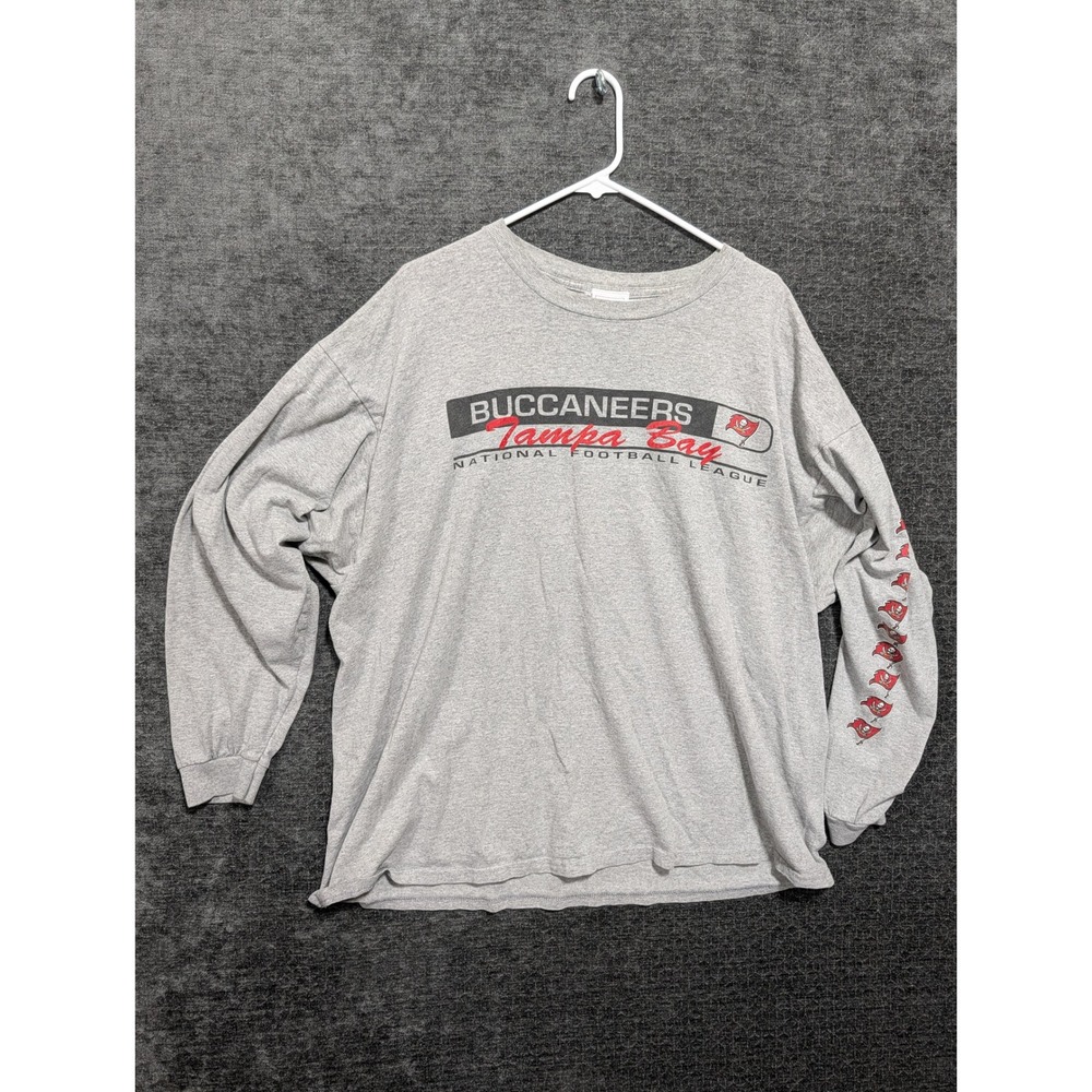 NFL Tampa Bay Buccaneers Long Sleeve T-Shirt Gray Graphic Mens XL 1134
